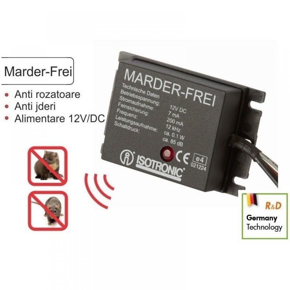 Aparat auto cu ultrasunete anti rozatoare soareci sobolani Marder-Frei